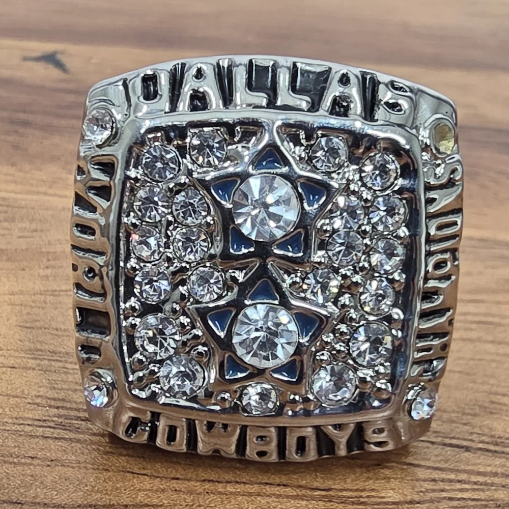 Dallas Cowboys Championship‎ Ring 1977 Size 8 Silver Fan Edition